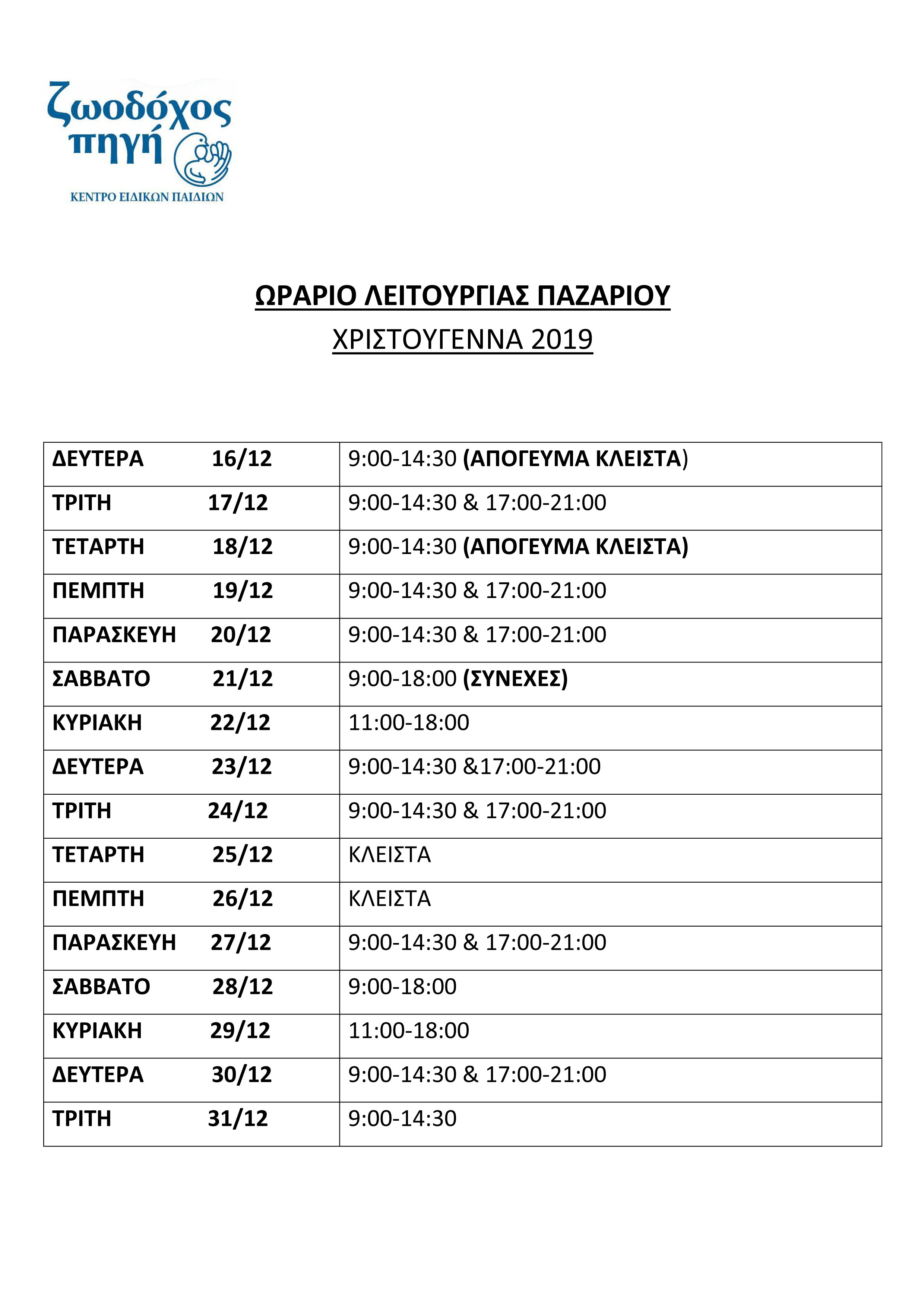 wrario pazari christmas 2019